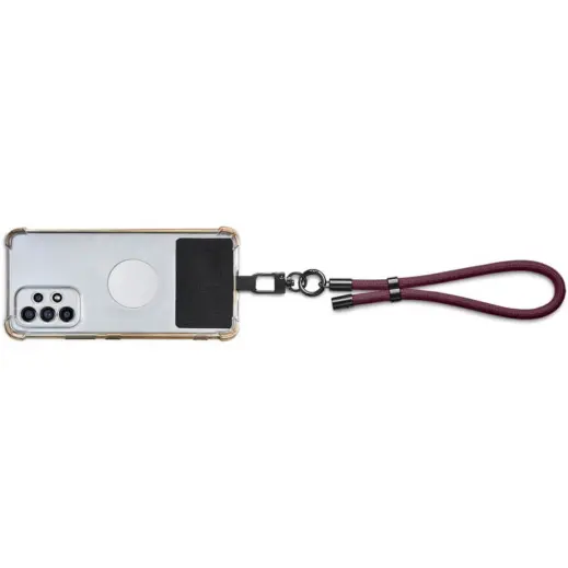 Altitude Silhouette Wrist Phone Strap - Maroon Phone